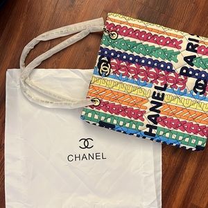 *price reflects authenticity* Chanel MultiColored Large Shopping Bag
